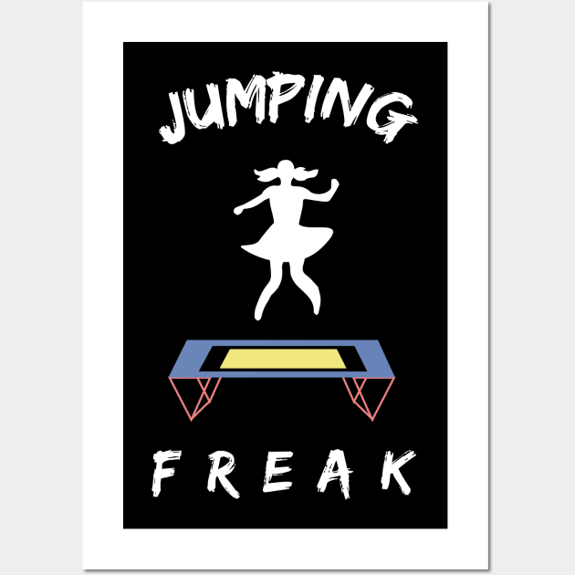 Funny Gymnastics Trampoline and Acrobatic Sports Quote Wall Art by Riffize
